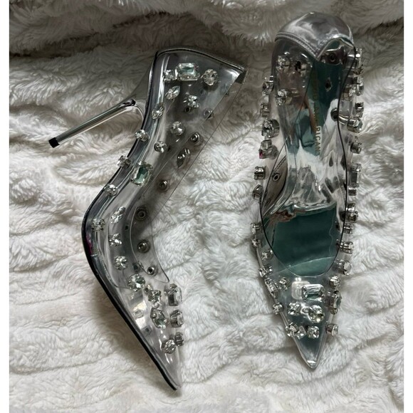 Good American Diamonds Forever Heel in Glass002. New in box 8.5 - Picture 7 of 9